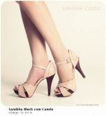SANDALIA BLUSH COM CANELA DOURADO